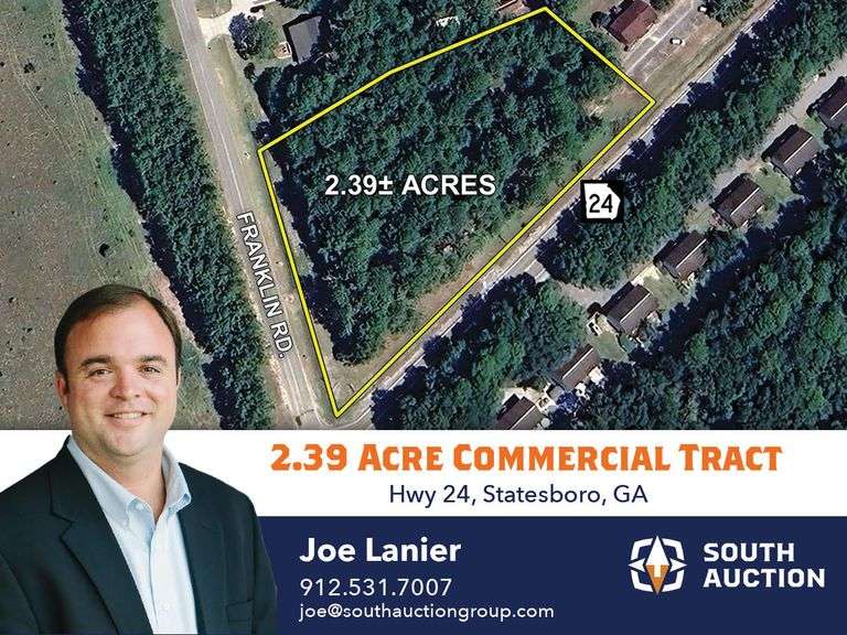 2.39 Acre Commercial Tract: Hwy 24, Statesboro, GA
