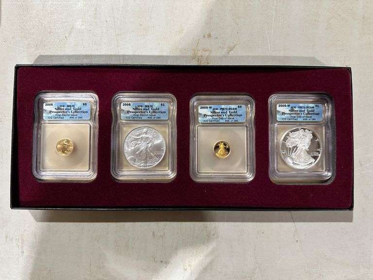 2005 Silver and Gold Prospector’s Collection, First Day of Issue, Set of Four Coins