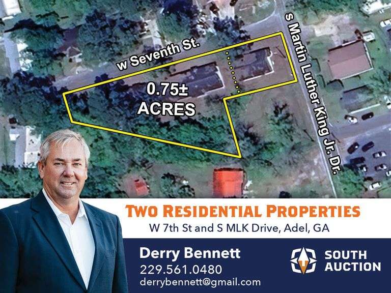 Two Residential Properties: W 7th St and S MLK Drive, Adel, GA