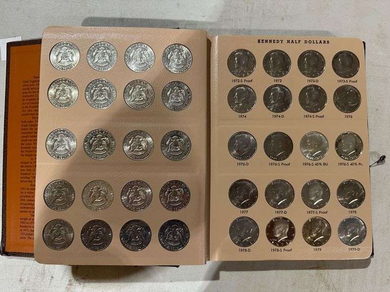 Kennedy Half Dollar Collection Book with Proof and Uncirculated Coins
