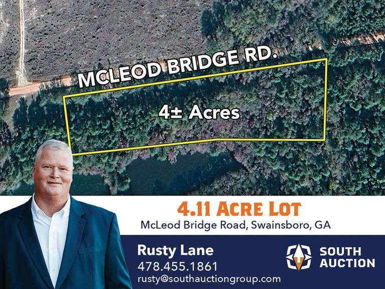 4.11 Acres: McLeod Bridge Road, Swainsboro, GA