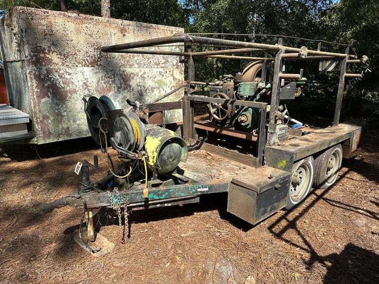 Dual-Axle Trailer with Air Compressor