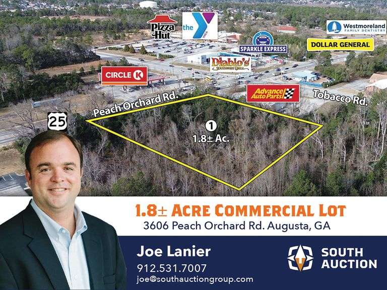 advance auto tobacco road augusta georgia 1.8 Acre Lot: 3606 Peach Orchard Road, Augusta, GA
