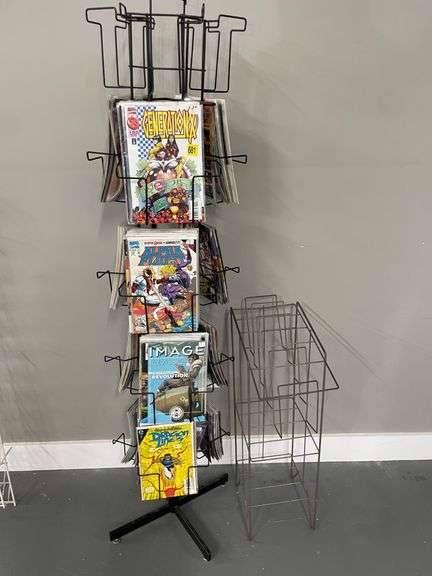 Comic Book Display Racks with Assorted Comic Books - South Auction