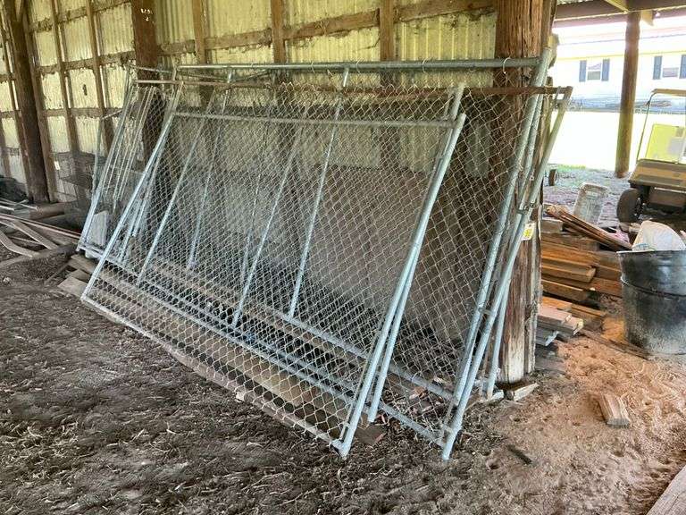 Galvanized Fence Panels Approximately 6'x10'