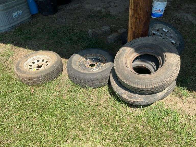 (5) Trailer Tires and Wheels