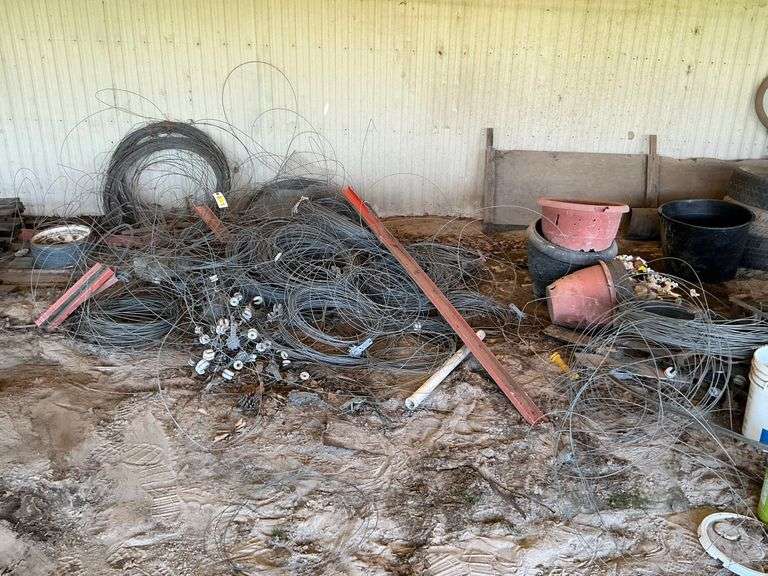 Large Lot of Electric Fencing Wire and Components