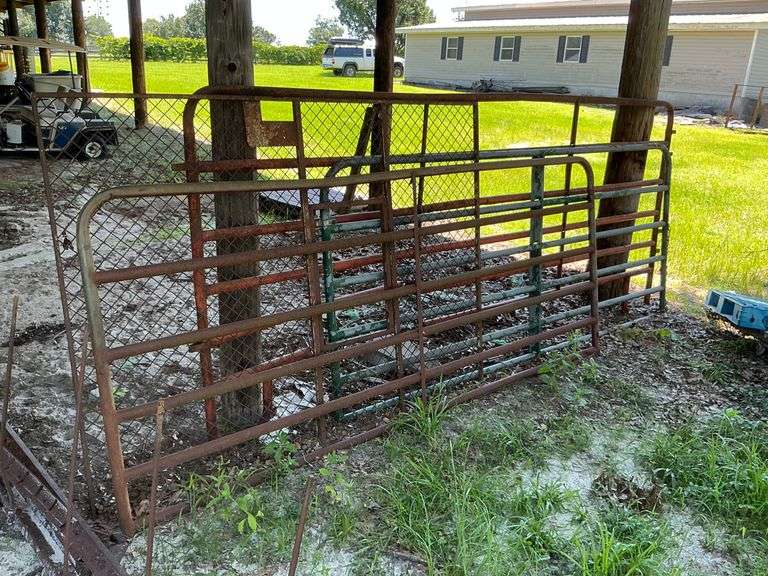 (3) Metal Agricultural Gates (2) 9.5' and (1) 11.5'
