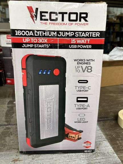 Vector 1600A lithium jump starter