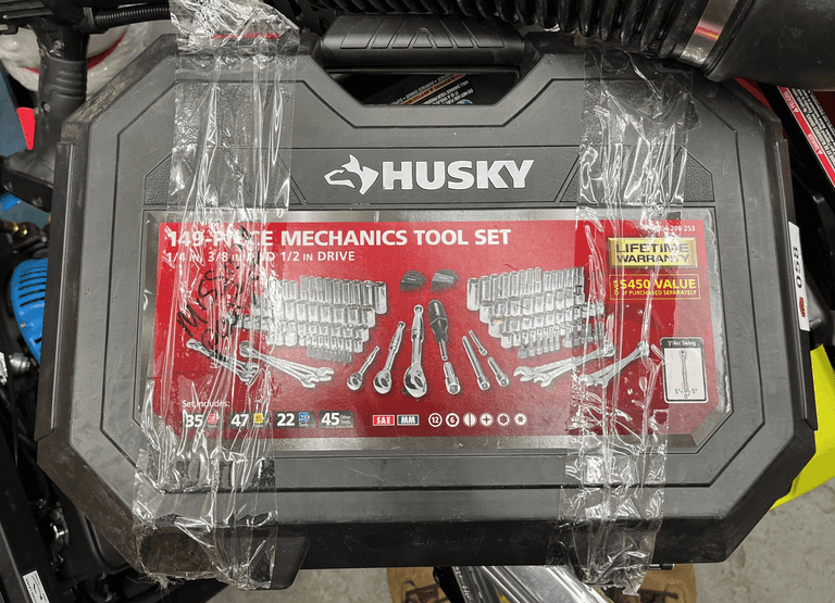 Husky missing one socket bit and case won’t latch still new condition