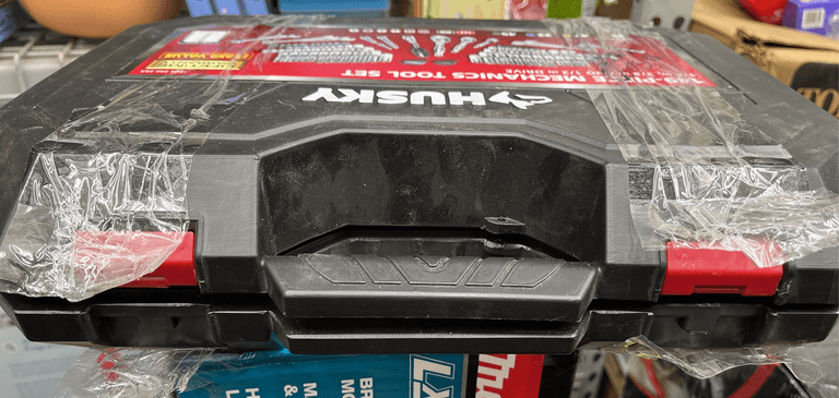 Husky missing one socket bit and case won’t latch still new condition
