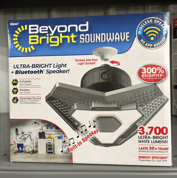 Beyond Bright Soundwave Light plus Bluetooth Speaker New