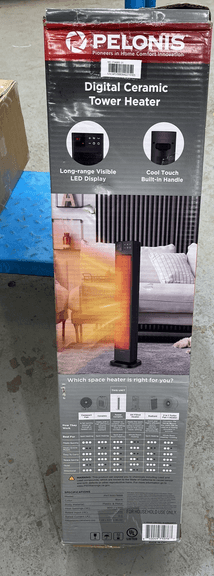 Pelonis digital ceramic tower heater new in box