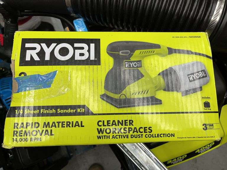 Ryobi 1/4 sheet finish sander kit new condition