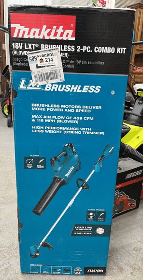 Makita 18v Lxt Brushless 2-Piece Combo Kit Blower And Trimmer Battery And Charger Included New