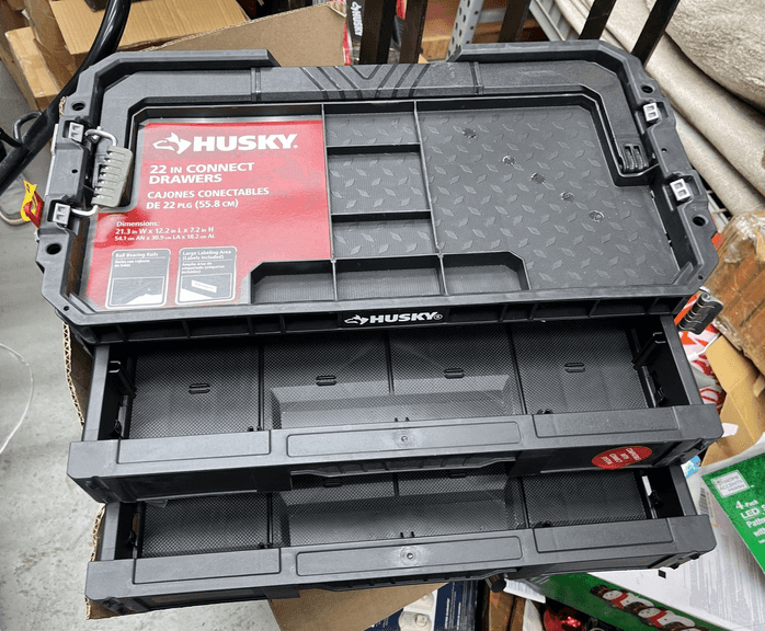 Husky 22” connect drawers tool box missing piece new condition