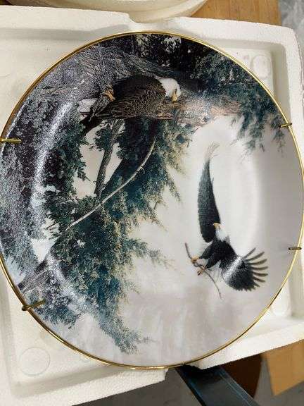 Collectible hanging eagles plates