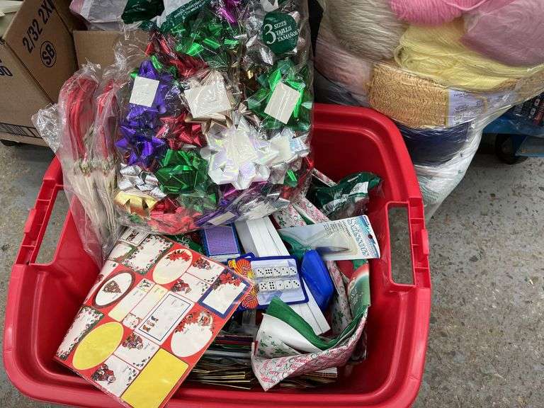 Christmas wrapping boxes bows lot