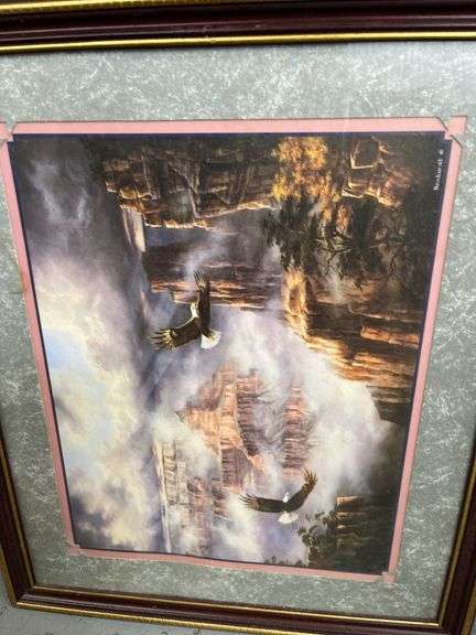 Box of eagles, 2 pictures, mirror