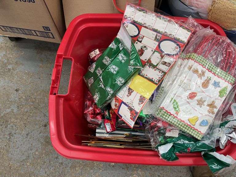 Christmas wrapping boxes bows lot