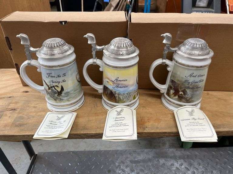 Eagles beer steins lot of 3