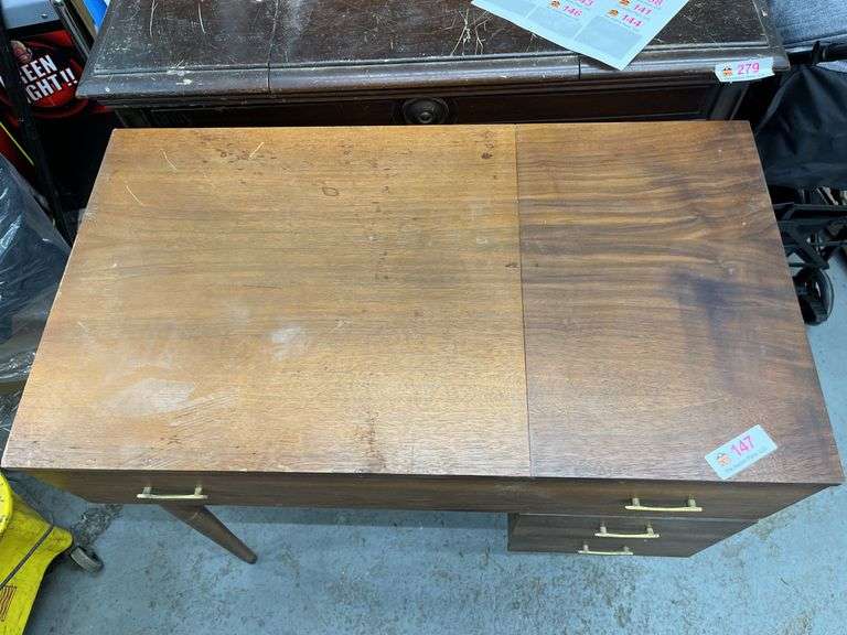Sewing cabinet and contents