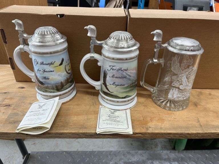 Eagles beer steins lot of 3