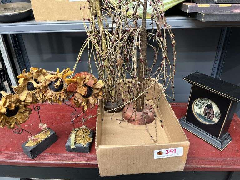 Primitive house collectibles (bench not included)