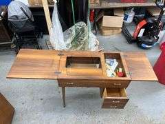 Sewing cabinet and contents