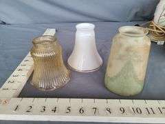 Vintage Electric Lamp & Assort. of Shades