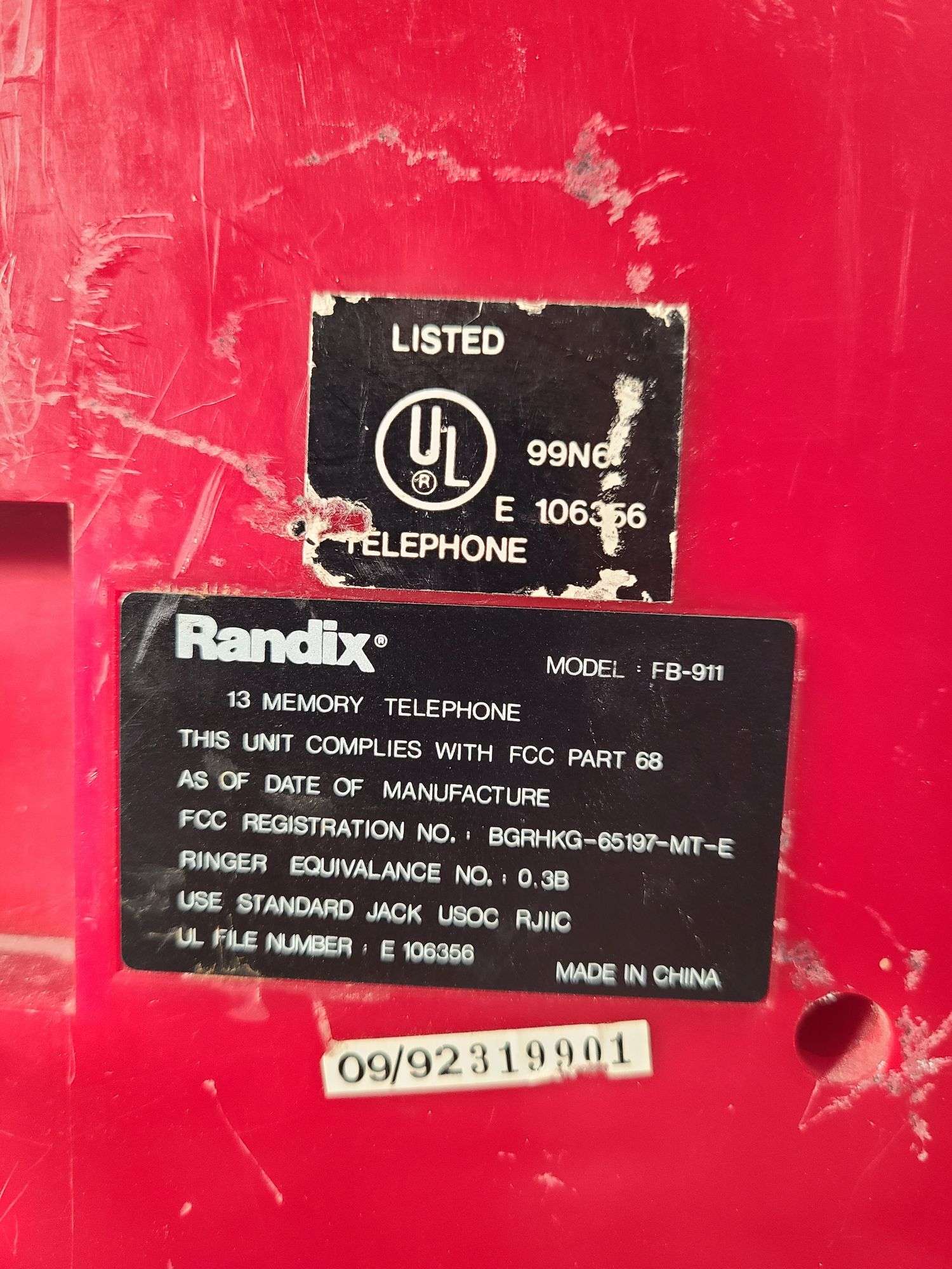 Vintage Randix Fire Call Box Wall Phone - T&S Auction Service