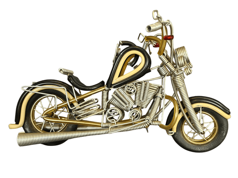 Unique Wire Art of Motorcycle Sculpture