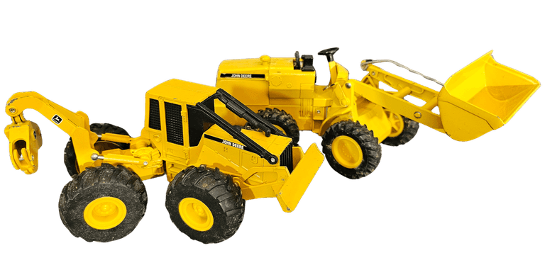ERTL John Deere Grapple Skidder & JD Articulated Wheel Loader