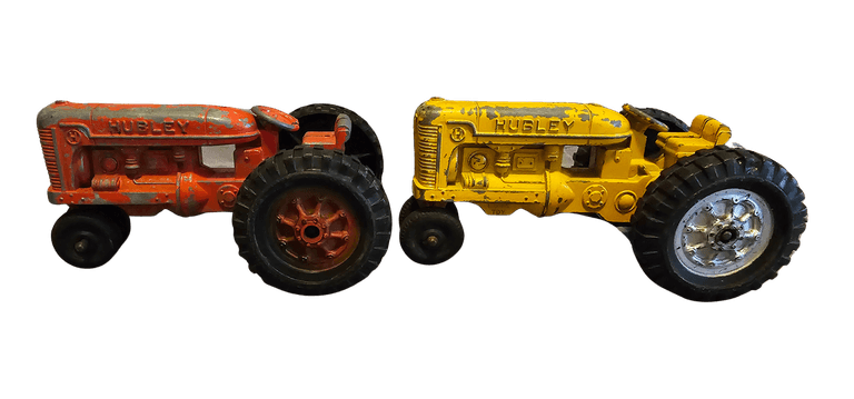 (2) Vintage Hubley small Tractors & Wagon