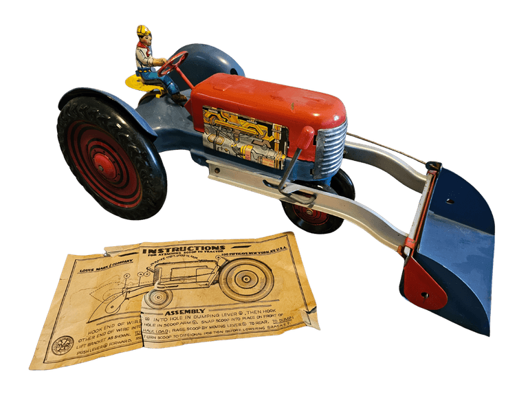 Vintage Louis Marx & Co. Tin Lithograph Toy Tractor