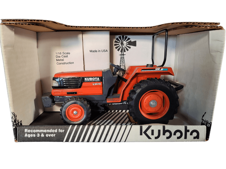 Signed Die-Cast Metal Kubota Tractor, NIB