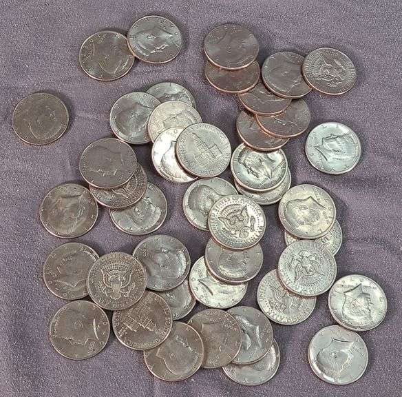 42 half dollars, various dates