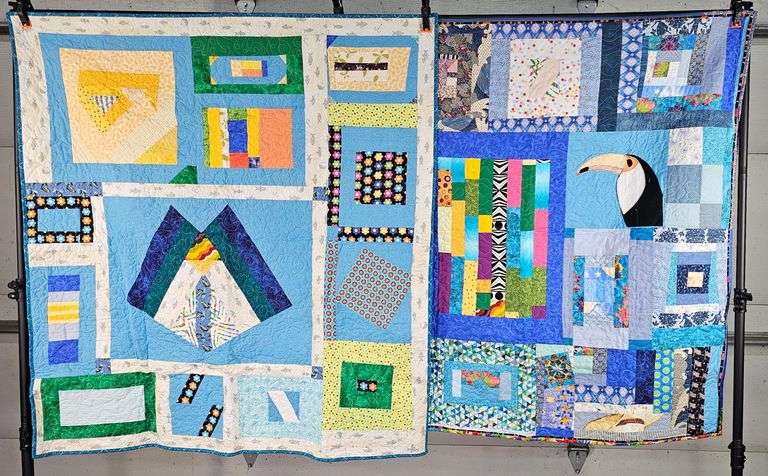Two children's quilts.