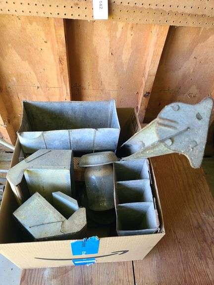 Vintage chicken feeders, waterer, and parts