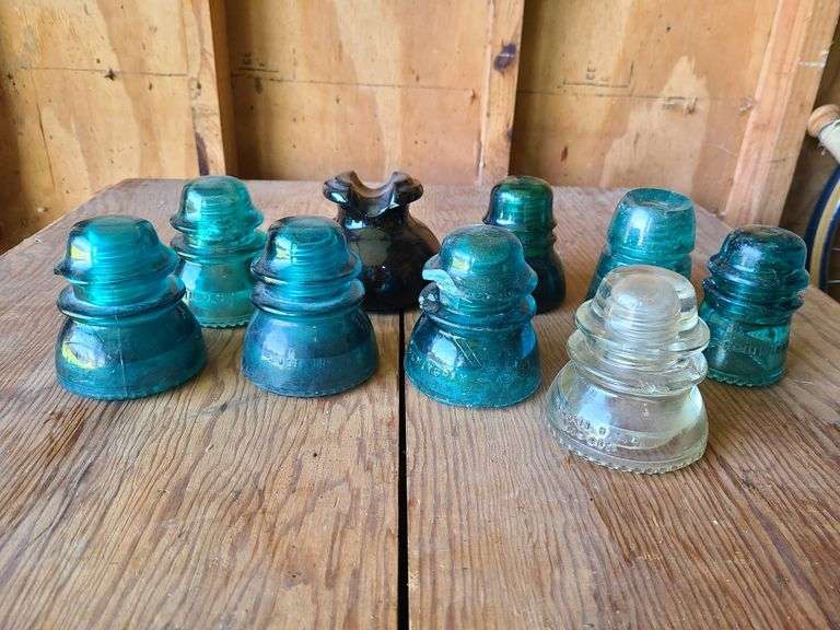 Vintage pump oilers & insulators