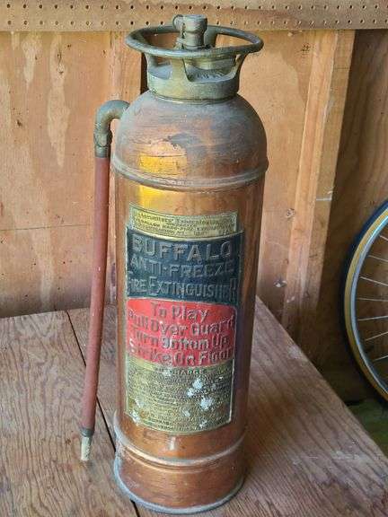 Buffalo vintage copper & brass fire extinguisher