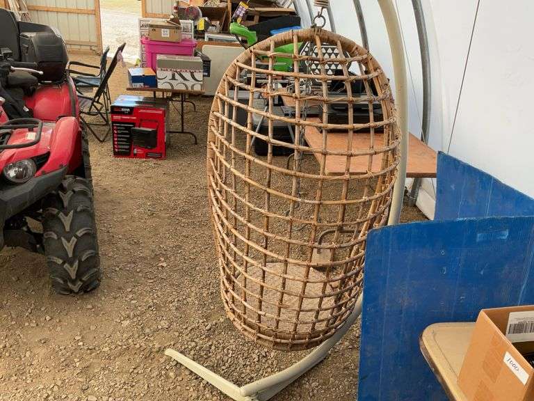 Hanging wicker chair