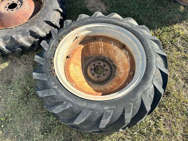 Two 10 - 28 6 Ply Rating Tires w/ Rims off Ford 8N