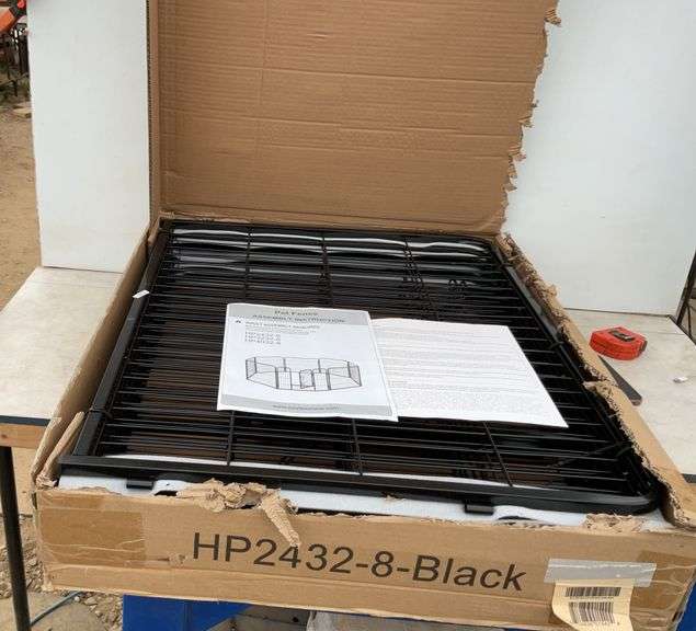 Unused pet playpen, 8 panels 24” x 32” black colour