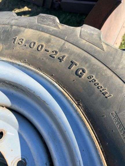 3 tires/rims 13.00-24TG Styrofoam Filled