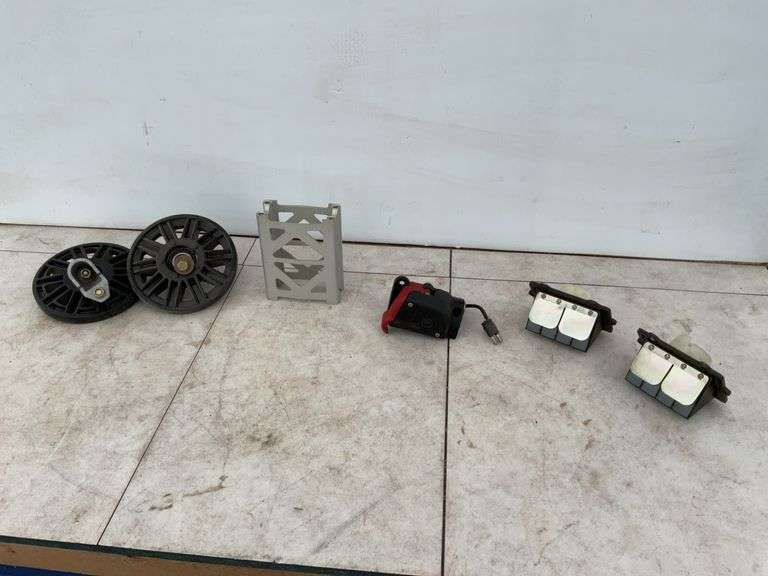 Pair universal bogey wheels, steering riser, reed valves for a Polaris snowmobile