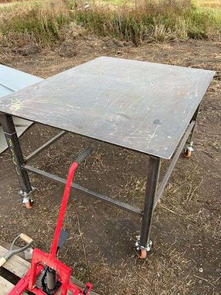 UNUSED 48”x60”x37” welding table