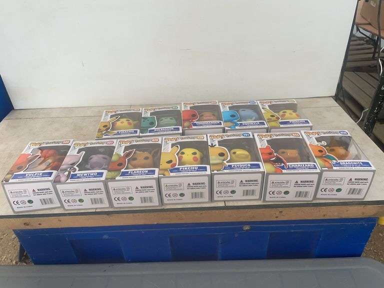 12 Pokémon, number 353, 453, 455, 504, 553, 580, 581, 629, 779, 781, 843, 850