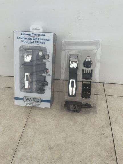 Pair of unused cordless WAHL beard trimmers, comes with charger