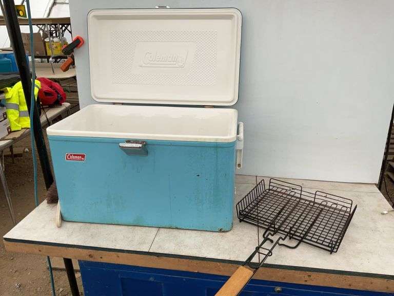 Coleman cooler, campfire toaster